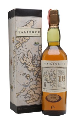 Talisker 10 Year Old / Map Label / Bottled 1990s Island Whisky