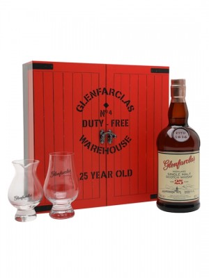 Glenfarclas 25 Year Old Gift Set Whisky Show Package with 1 Sunday Ticket