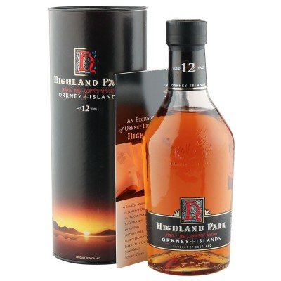 Highland Park 12 Year Old, Nineties 70CL Bottling with Tube