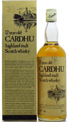 Cardhu Highland Single Malt (Old Bottling) 12 year old