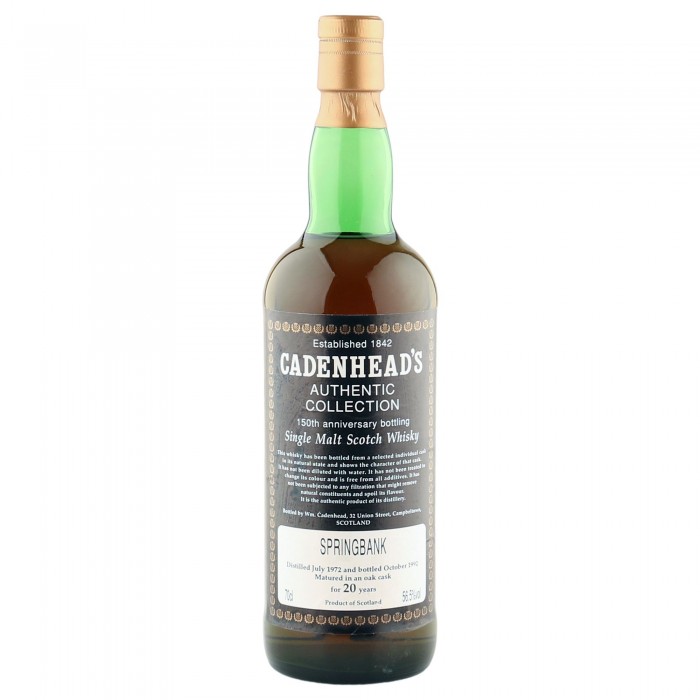 Springbank 1972 20 Year Old, Cadenhead's 150th Anniversary 1992