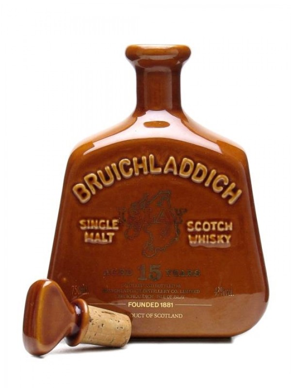 Bruichladdich 15 Year Old Brown Ceramic Decanter