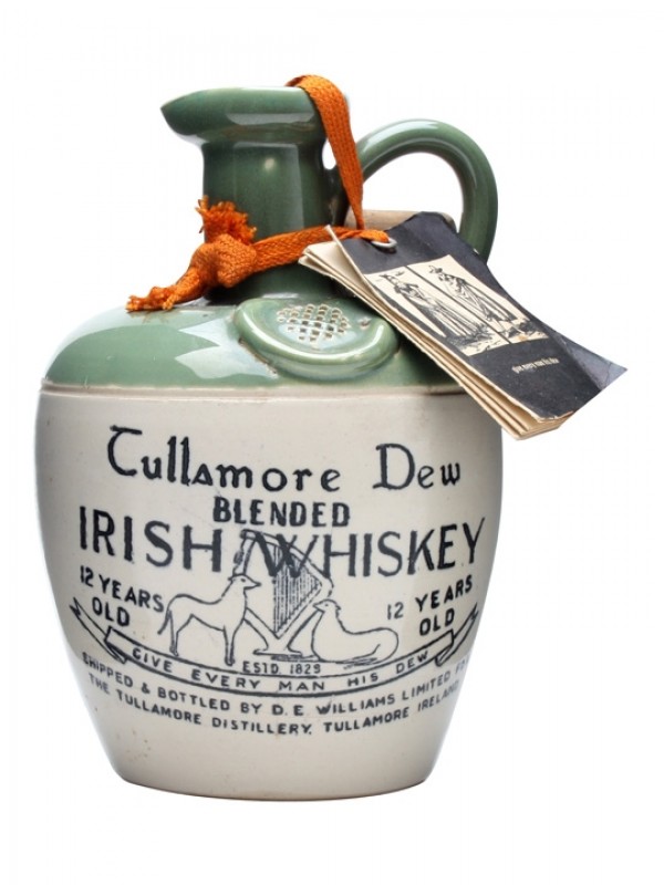 Tullamore Dew 12 Year Old Ceramic Decanter Bottled 1960s