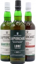 Laphroaig Lore, Quarter Cask & 10 Sherry Oak Bundle 3 x 70cl