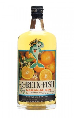 Green-Fish Orange Gin / Spring Cap / Bottled 1960s