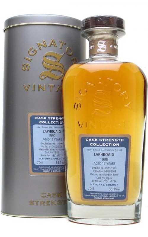Laphroaig 1990 17 Year Old Signatory Cask Strength Collection